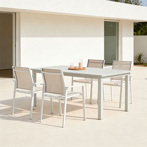 Aluminum Dining Chair with Breathable Mesh Seat and Backrest - 11D27A