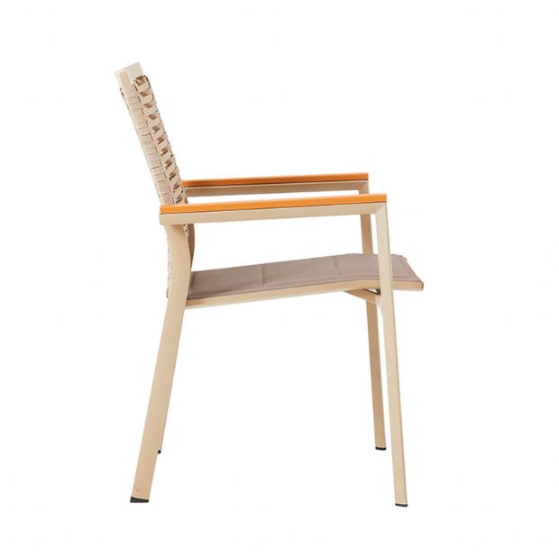 Outdoor Aluminum and Rope Woven Dining Chair - 11D27C