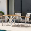 Outdoor Aluminum and Rope Woven Dining Chair - 11D27C