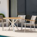 Outdoor Aluminum and Rope Woven Dining Chair - 11D27C