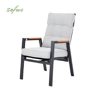 Outdoor Dining Armchair with Adjustable Backrest