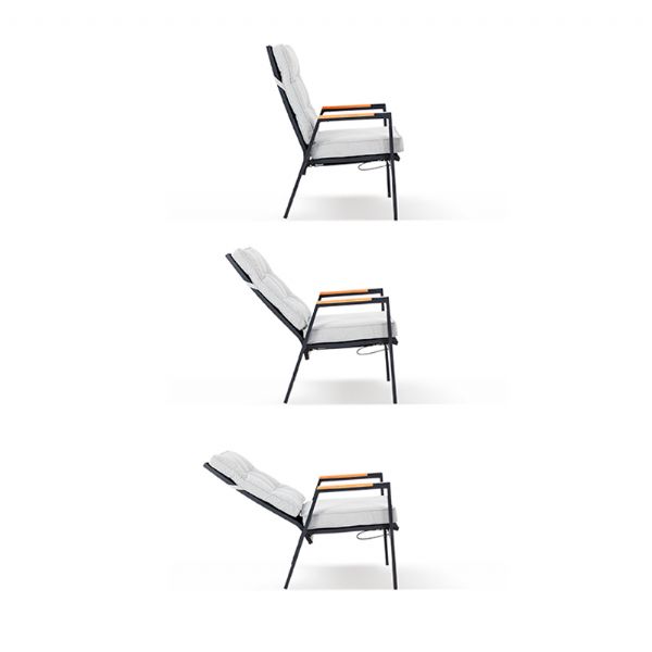 Outdoor Dining Armchair with Adjustable Backrest - 11D27D