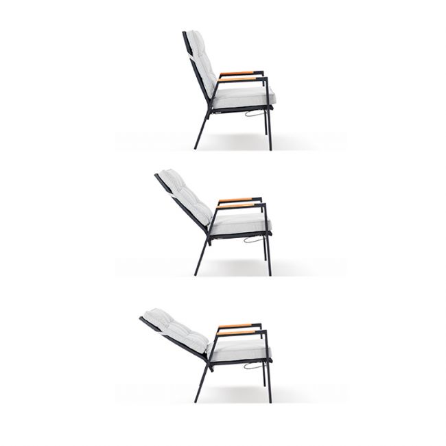 Outdoor Dining Armchair with Adjustable Backrest - 11D27D