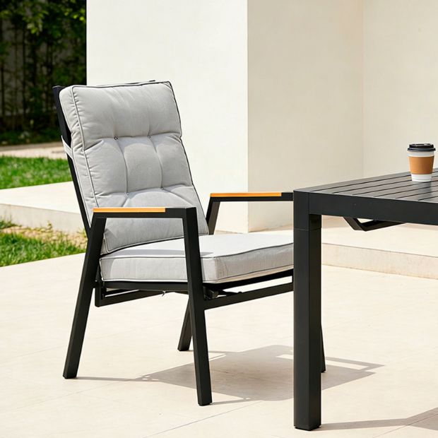 Outdoor Dining Armchair with Adjustable Backrest - 11D27D