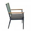 Outdoor Aluminum Alloy Frame Dining Chair with 5cm Thick Seat Cushion Wholesale - 11D27G
