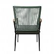 Outdoor Aluminum Alloy Frame Dining Chair with 5cm Thick Seat Cushion Wholesale - 11D27G