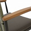 Outdoor Aluminum Alloy Frame Dining Chair with 5cm Thick Seat Cushion Wholesale - 11D27G