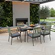 Outdoor Aluminum Alloy Frame Dining Chair with 5cm Thick Seat Cushion Wholesale - 11D27G