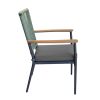 Outdoor Aluminum Alloy Frame Dining Chair with 5cm Thick Seat Cushion - 11D27G
