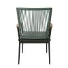 Outdoor Aluminum Alloy Frame Dining Chair with 5cm Thick Seat Cushion - 11D27G
