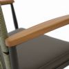 Outdoor Aluminum Alloy Frame Dining Chair with 5cm Thick Seat Cushion - 11D27G