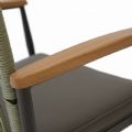 Outdoor Aluminum Alloy Frame Dining Chair with 5cm Thick Seat Cushion - 11D27G