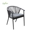 Outdoor Round Backrest Rope Woven Dining Chair - 11D27I