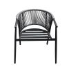 Outdoor Round Backrest Rope Woven Dining Chair - 11D27I