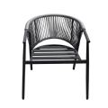 Outdoor Round Backrest Rope Woven Dining Chair - 11D27I