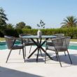 Outdoor Round Backrest Rope Woven Dining Chair - 11D27I