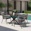 Outdoor Round Backrest Rope Woven Dining Chair - 11D27I