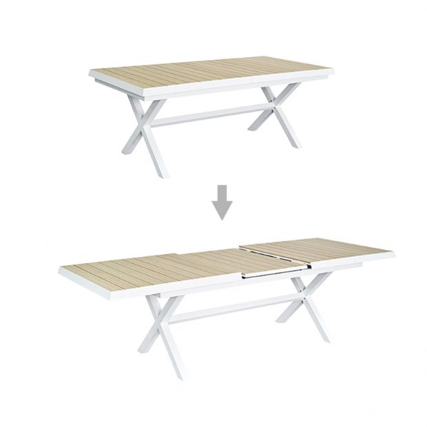 Aluminum Patio Garden Extendable Dining Table - 11D04Z