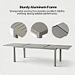 Wholesale Extendable Aluminum Patio Dining Table with Slatted Top - 11D08B