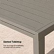 Wholesale Extendable Aluminum Patio Dining Table with Slatted Top - 11D08B