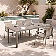 Wholesale Extendable Aluminum Patio Dining Table with Slatted Top - 11D08B