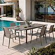 Wholesale Extendable Aluminum Patio Dining Table with Slatted Top - 11D08B