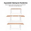Wholesale Extendable Aluminum Patio Dining Table with Wood-Grain Slatted Top - 11D08F