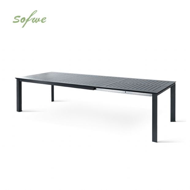 Aluminum Butterfly Flip Extendable Dining Table - 11D08M