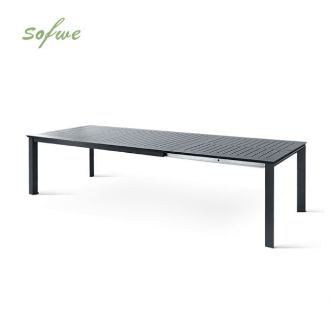 Aluminum Butterfly Flip Extendable Dining Table - 11D08M