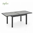 HF Patios Wholesale Extendable Outdoor Dining Table with 5mm Tempered Screen Printed Glass Top - 11D10A