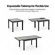 HF Patios Wholesale Extendable Outdoor Dining Table with 5mm Tempered Screen Printed Glass Top - 11D10A