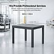 HF Patios Wholesale Extendable Outdoor Dining Table with 5mm Tempered Screen Printed Glass Top - 11D10A