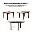 HF Patios Wholesale Extendable Outdoor Dining Table with Aluminum Frame & WPC Slat Top - 11D10H