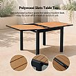 HF Patios Wholesale Extendable Outdoor Dining Table with Aluminum Frame & WPC Slat Top - 11D10H