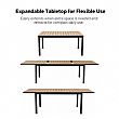 Wholesale Extendable WPC Patio Dining Table with Powder-Coated Aluminum Frame - 11D10J