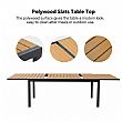 Wholesale Extendable WPC Patio Dining Table with Powder-Coated Aluminum Frame - 11D10J