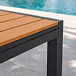 Wholesale Extendable WPC Patio Dining Table with Powder-Coated Aluminum Frame - 11D10J
