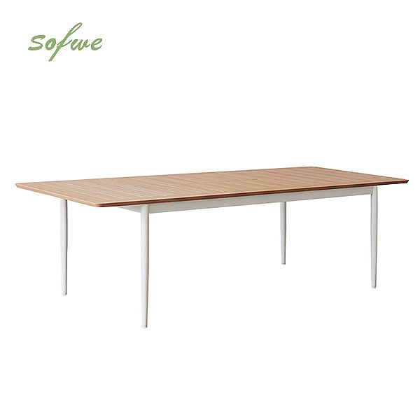 Aluminum Butterfly Leaf Pull Out Extension Outdoor Extendable Dining Table - 11D15K