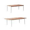 Aluminum Butterfly Leaf Pull Out Extension Outdoor Extendable Dining Table - 11D15K