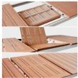 Aluminum Butterfly Leaf Pull Out Extension Outdoor Extendable Dining Table - 11D15K