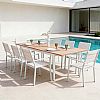 Aluminum Butterfly Leaf Pull Out Extension Outdoor Extendable Dining Table - 11D15K