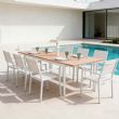 Aluminum Butterfly Leaf Pull Out Extension Outdoor Extendable Dining Table - 11D15K