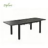 Aluminum Butterfly Leaf Extendable Patio Dining Table with Umbrella Hole for Garden - 11D26B