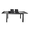 Aluminum Butterfly Leaf Extendable Patio Dining Table with Umbrella Hole for Garden - 11D26B