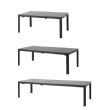 Wholesale Outdoor Aluminum Extendable Dining Table Slat Top Rectangular Patio Garden Table - 11D26C