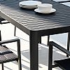 Wholesale Outdoor Aluminum Extendable Dining Table Slat Top Rectangular Patio Garden Table - 11D26C