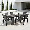 Wholesale Outdoor Aluminum Extendable Dining Table Slat Top Rectangular Patio Garden Table - 11D26C