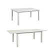 White Aluminum Extendable Patio Dining Table for 6-8 People - 11D26D