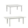 White Aluminum Extendable Patio Dining Table for 6-8 People - 11D26D