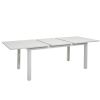 White Aluminum Extendable Patio Dining Table for 6-8 People - 11D26D